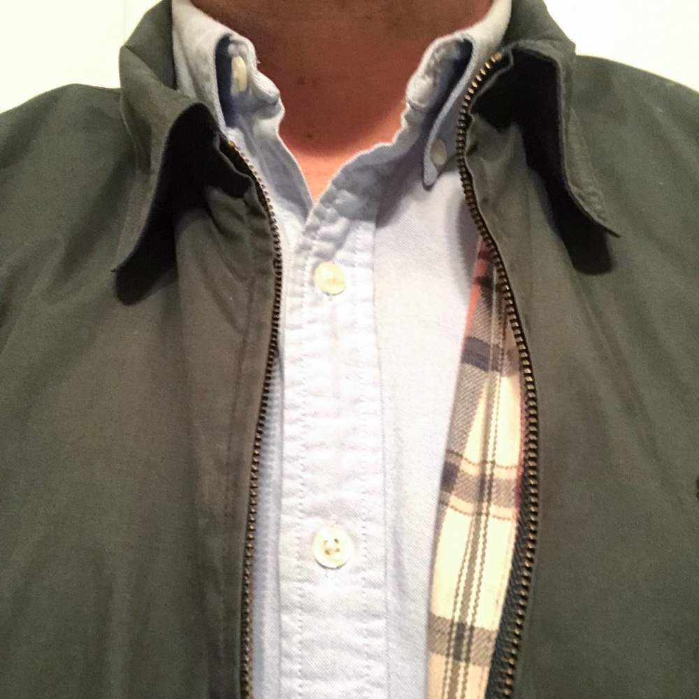 Chaps Barracuda/Harrington jacket olive green